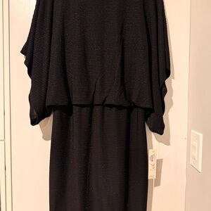 Eliza J Black Blouson Sheath Dress